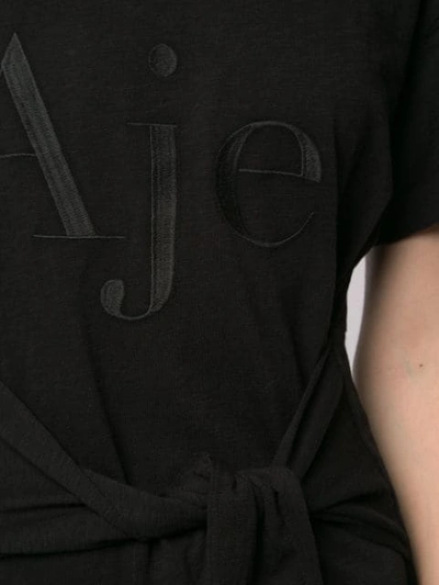 Shop Aje Logo Print T-shirt Dress In Black