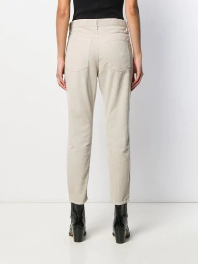 Shop Isabel Marant Étoile Cropped Slim Fit Jeans In Neutrals