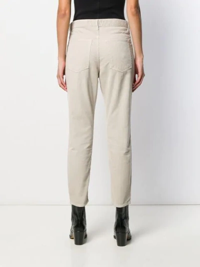 ISABEL MARANT ÉTOILE CROPPED SLIM FIT JEANS - 大地色