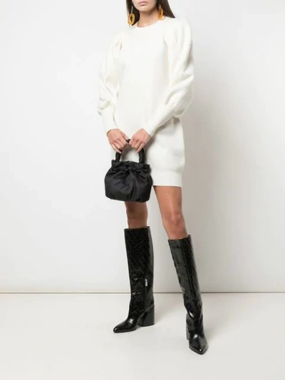Shop Ulla Johnson Viviana Knitted Mini Dress In Blanc