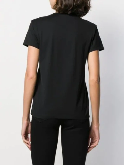 Shop Givenchy Floral Logo T-shirt In 001 Black