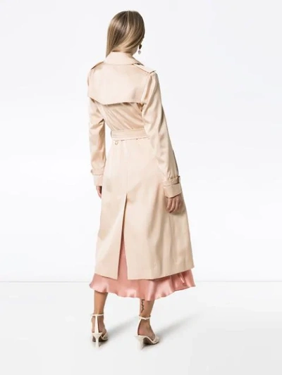 Shop Burberry Boscastle Double-breasted Trench Coat In Pink