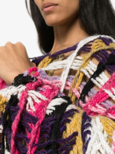 Shop Susan Fang Open Knit Wool Jumper In Pink