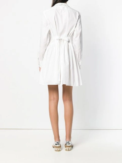 Shop Miu Miu Cut-out Embellished Short Dress - White