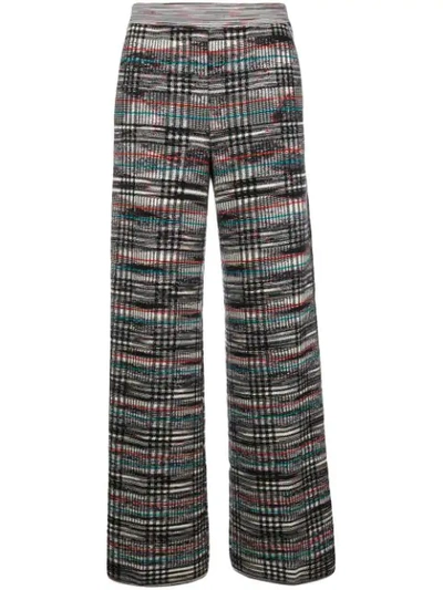 Shop Missoni Knitted Flared Trousers - Black