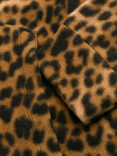 Shop N°21 Animal Print Hooded Jacket In Brown