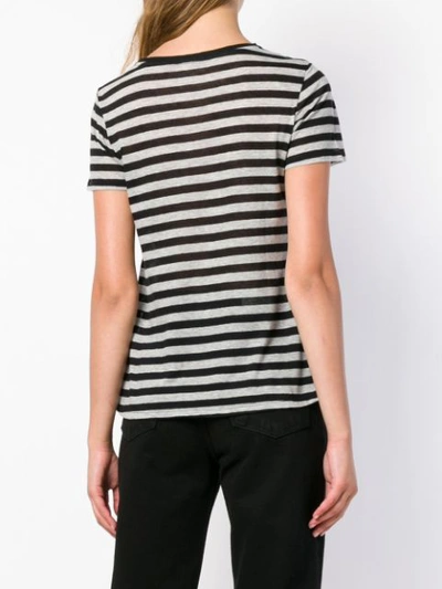Shop Majestic Filatures Striped T-shirt - Black