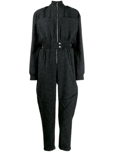 Shop Acne Studios Front-zip Jumpsuit In Grey