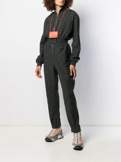 Shop Acne Studios Front-zip Jumpsuit In Grey