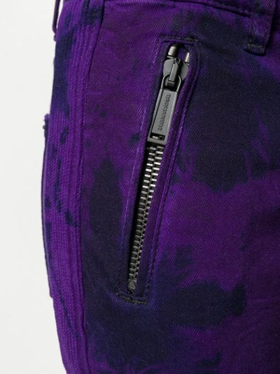 Shop Dsquared2 Cargo Tie-dye Trousers In Purple