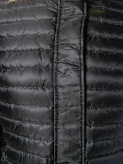 Shop Michael Michael Kors Tie Waist Padded Jacket - Black