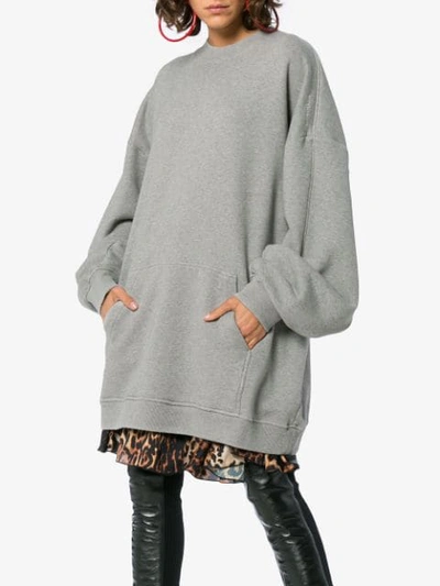Shop Y/project Y / Project Double Layer Long Sleeve Cotton Hoodie - Grey