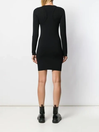 Shop Alexander Wang T Bi-layer Mini Dress In Black