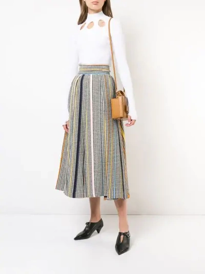 Shop Rosie Assoulin Pleated Mid-length Skirt - Black