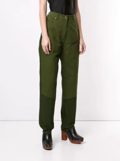 Shop Jacquemus Le Jean Beli Jeans In Green