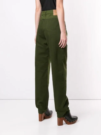 Shop Jacquemus Le Jean Beli Jeans In Green