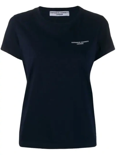 Shop Katharine Hamnett Classic Logo T-shirt In Blue