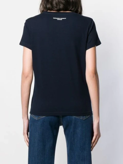 Shop Katharine Hamnett Classic Logo T-shirt In Blue