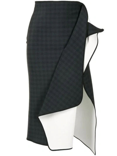 Shop Maticevski Ruffle Detail Midi Skirt In Black