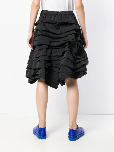 Shop Comme Des Garçons Comme Des Garçons Ruched Full Skirt - Black