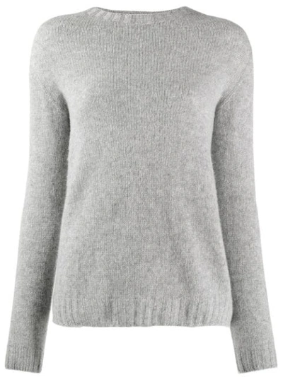 ARAGONA ROUND NECK JUMPER - 灰色