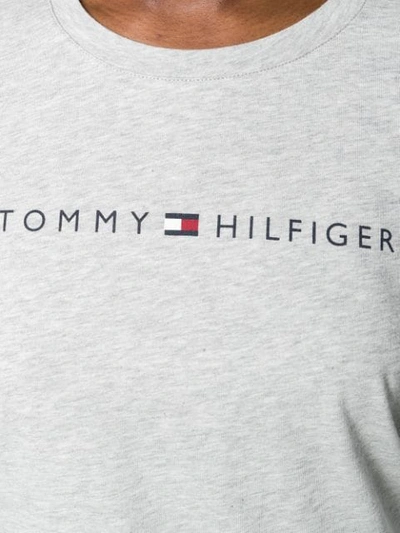 Shop Tommy Hilfiger Logo T-shirt In Grey