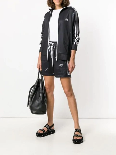 Shop Adidas Originals By Alexander Wang Manufacturing Print Shorts - Black