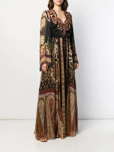 Shop Etro Moroccan Mosaic Maxi Dress In 0001