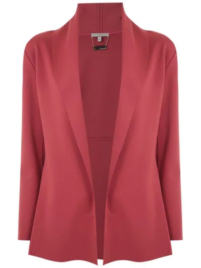 Shop Alcaçuz Open Front Maritima Blazer In Red