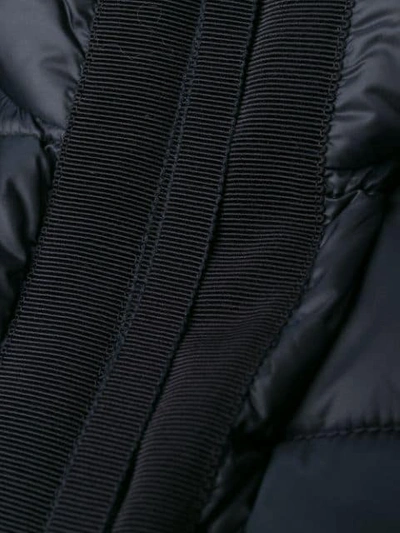 Shop Moncler Knitted-sleeve Padded Jacket In 778  Blue