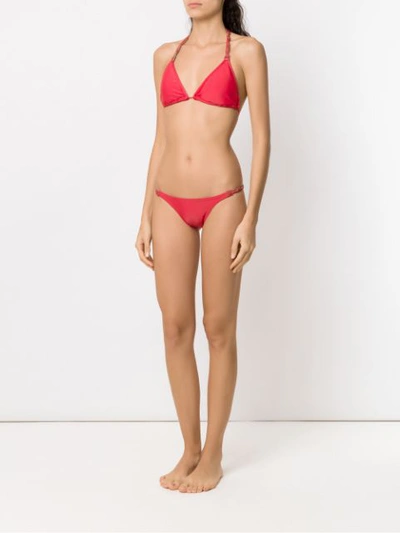Shop Amir Slama Embellished Bikini Set In Red