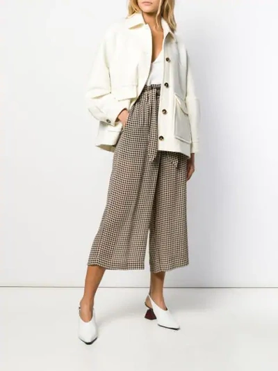 Shop Alberto Biani Button-up Jacket In White