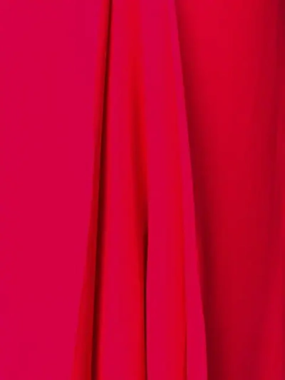 Shop Valentino Draped Evening Dress In Red