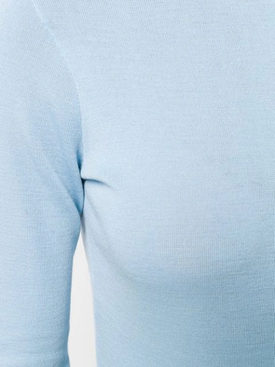 Shop Givenchy Turtleneck Jumper In Blue