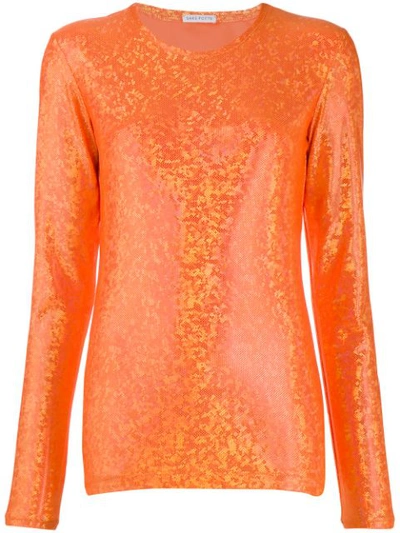 Shop Saks Potts Shimmer Top In Orange