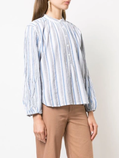 Shop Apiece Apart Striped Long-sleeve Shirt - White