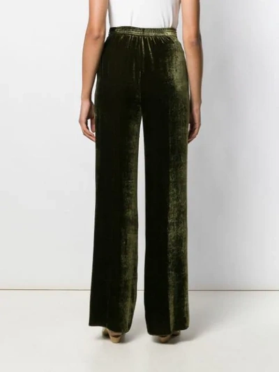Shop Etro High-waisted Wide-leg Trousers In Green