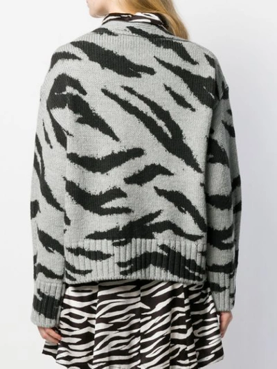 Shop Philosophy Di Lorenzo Serafini Animal Pattern Wool Sweater In Grey