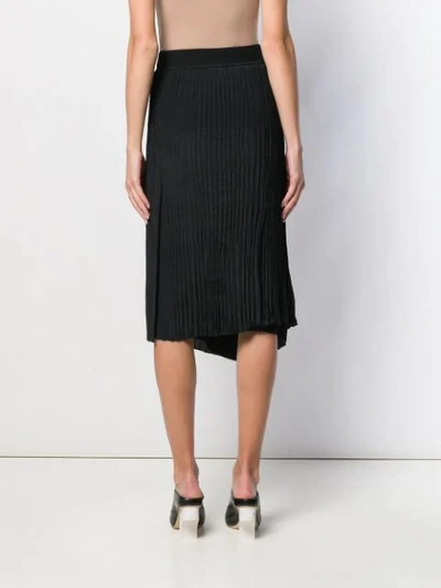 Shop Vince Pleated Midi Skirt In Black