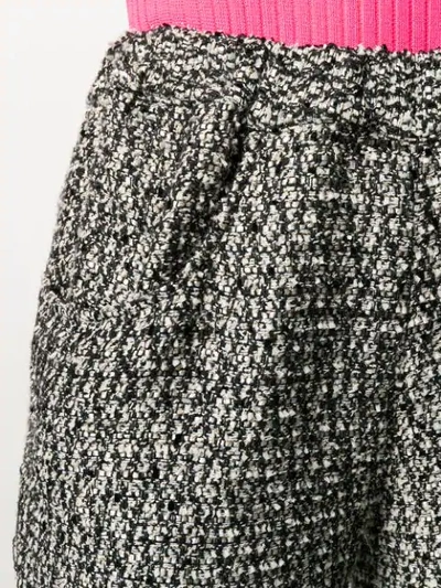 Shop Almaz Straight Tweed Trousers In Grey