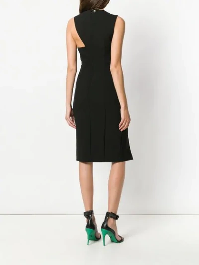 Shop Versace Collection Front Slit Dress - Black