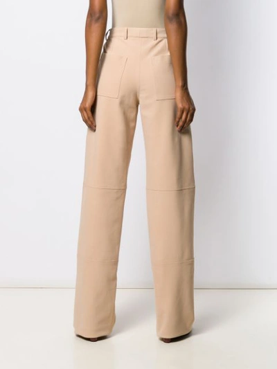 Shop Nina Ricci Long Wide-leg Trousers In Brown