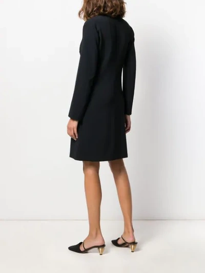 Shop Antonelli Double-breasted Coat-dress In Black