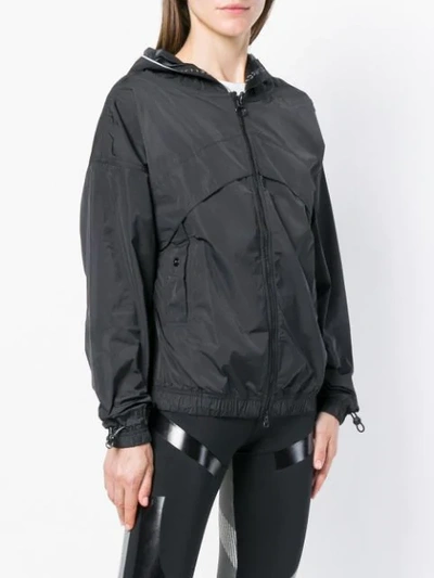 Shop Adidas By Stella Mccartney Hooded Lightweight Jacket - Black