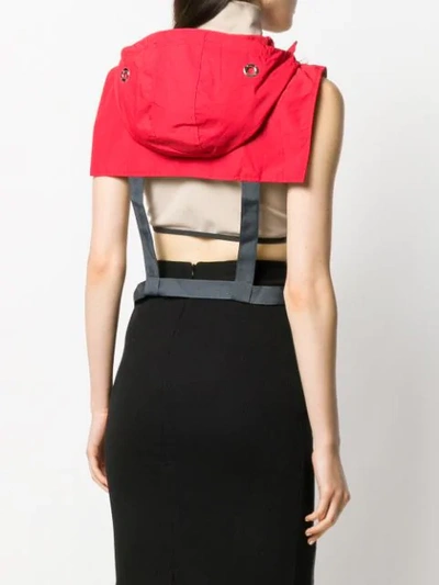 Shop A-cold-wall* Cropped Shoulder Gilet In Red