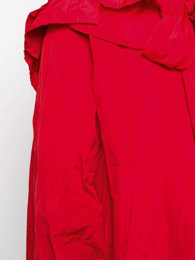 Shop Valentino Ruffled Tied Loose Jacket In 157 Red