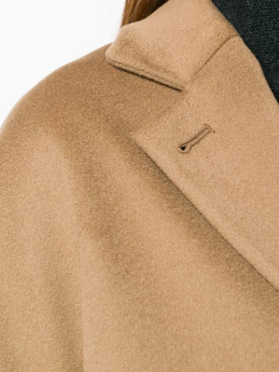 Shop Alberto Biani Oversized Single-breasted Coat - Brown
