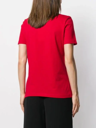 Shop Tommy Hilfiger T-shirt Mit Logo-print In Red