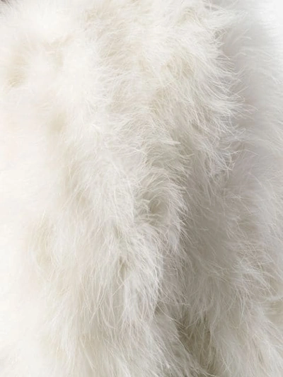 Shop Yves Salomon Feather Jacket In C10 Blanc