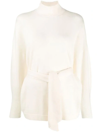 Shop Zimmermann Tie Waist Jumper In White